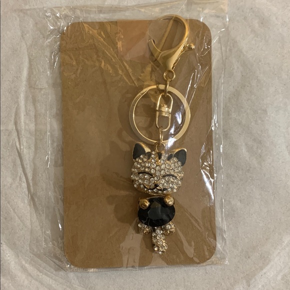 Mobile Cat Purse charm/Keychain Gold/Black (NWT) - Picture 4 of 4